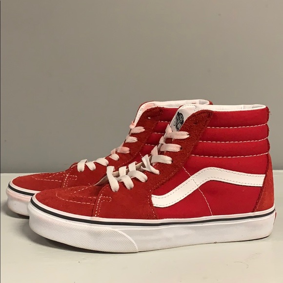 vans red high